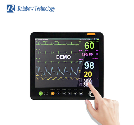 ICU Multiparameter Touch Screen Monitor Pasien untuk Rumah Sakit Klinis Medis