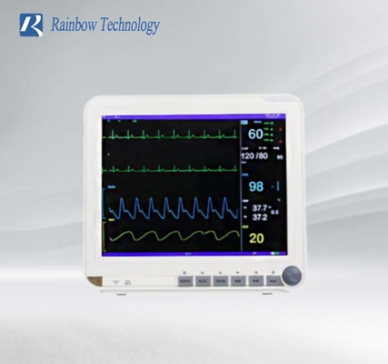 Multi Parameter Patient Monitor EKG HR RESP SPO2 NIBP Temp