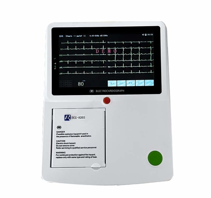 Mesin EKG Digital 12 Saluran Resolusi Tinggi Dengan Layar Sentuh Elektroda Limb