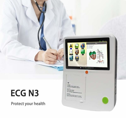 Mesin EKG Portable dengan Alarm Layar LCD/LED Pengukuran Denyut Jantung