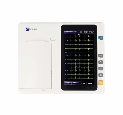 Portable Real time Analysis Digital Recording Medical ECG Machine 3/6 saluran 12 Leads