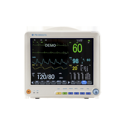 Kualitas tinggi portabel ECG ICU pemantauan monitor pasien 12,1 inci warna layar TFT monitor pasien