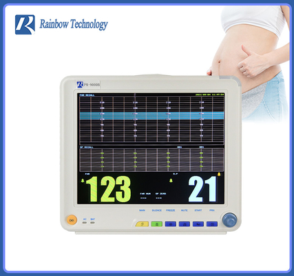 Monitor Detak Jantung Janin 12.1Inch Portabel 3 Parameter Ringan bebas debu