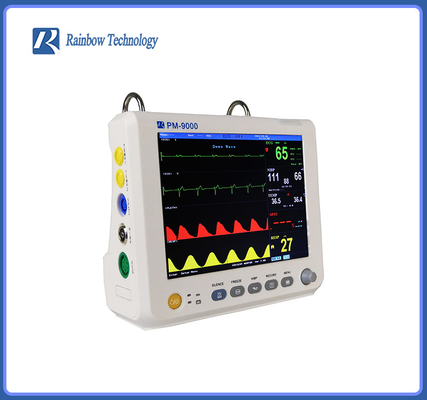 6 Parameter Monitor Pasien Portabel Warna TFT LCD Display Untuk Ambulans ICU