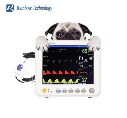 Kendaraan Mesin Pemantau Hewan EKG Monitor Spesifikasi Dokter Hewan Terpasang