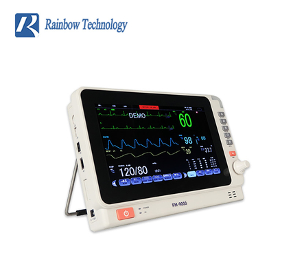 Layar TFT Warna 10 Inci Multiparameter Monitor Pasien Seluler Medis Untuk Rumah Sakit