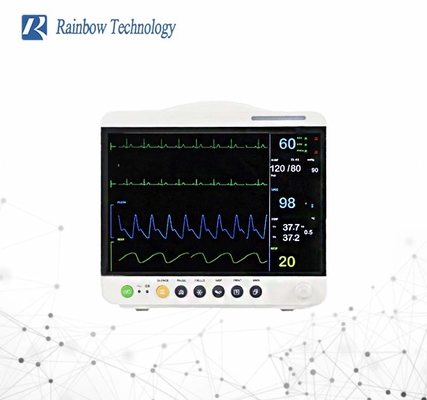 Tekanan Darah Noninvasif Multi Parameter Monitor Pasien Dibawa Tangan 12.1In