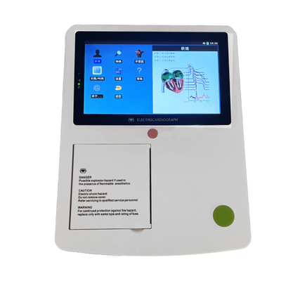 Harga Pabrik Portable 7 Inch Touch Screen 12 Lead 3/6 Channel ECG Machine