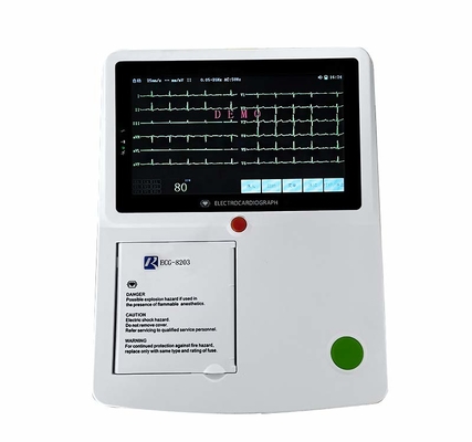 Harga Pabrik Portable 7 Inch Touch Screen 12 Lead 3/6 Channel ECG Machine