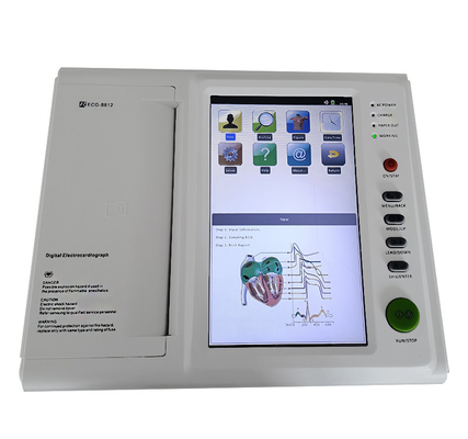 Jual Hot 10 Inch Touch Screen ECG Machine 12 Leads 12 Channel Ekg Perangkat