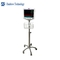 Hospital Medical Monitor Stand Mobile Trolley / Basket Tinggi disesuaikan dengan keranjang