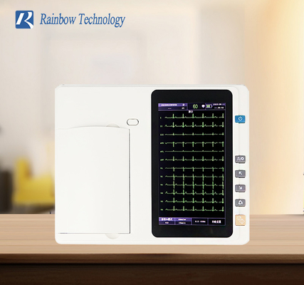 12 Memimpin Layar Sentuh Mesin Ecg 3 Saluran Perangkat EKG Profesional Untuk Rumah Sakit