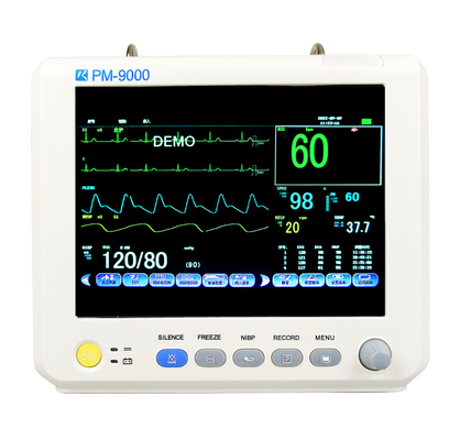 Monitor Tanda Vital Multiparameter Samping Tempat Tidur 7 Inci Untuk Darurat Rumah Sakit