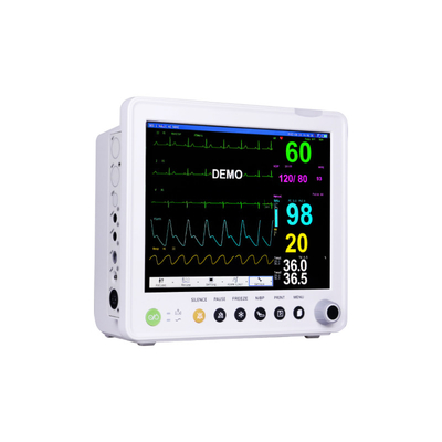 Portable 12.1 Inch LCD Screen Vital Signs Monitor Pasien Dengan Stand Bracket
