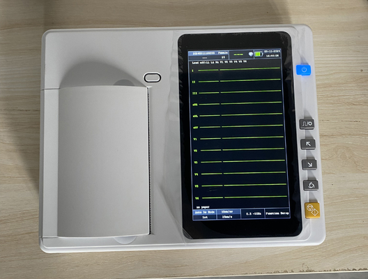3/6 Saluran Mesin Elektrokardiografi Resolusi Tinggi Printer Termal Portable Ecg Monitor