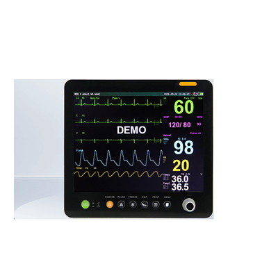 15 Inch Portable Multiparameter Patient Monitor Peralatan Pemantauan Jantung Untuk Medis