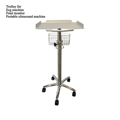 ECG Monitor Roll Stand dengan Keranjang untuk Desain Modern dan Layanan OEM Avaliable