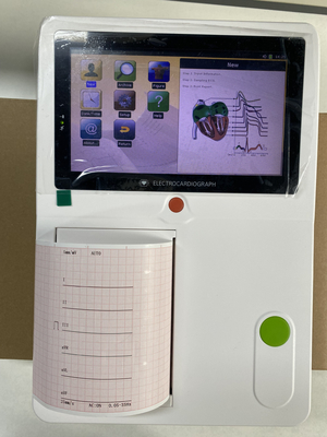 Layar Sentuh Portabel 7 Inci Mesin Ekg 12 Timbal 3 Saluran
