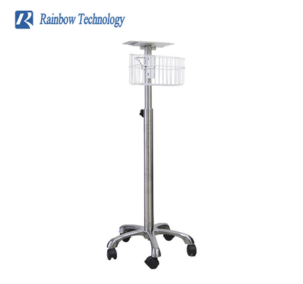 Rumah Sakit Peralatan Medis Trolley untuk Monitor Pasien Roll Stand