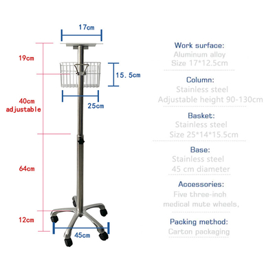 Tanda vital monitor ICU samping tempat tidur multi-parameter pasien monitor trolley