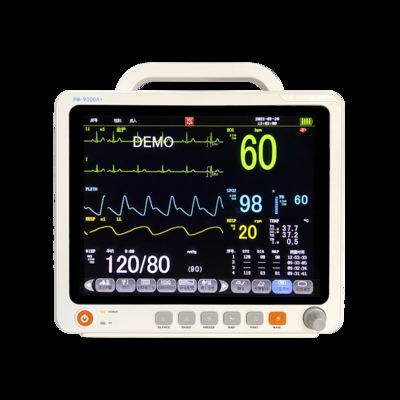 Monitor Pasien Multi Parameter 12.1 Inci Portabel dengan Layar Sentuh dan Tampilan LCD Berwarna untuk Pemantauan EKG/HR/RESP/SPO2/NIBP/Suhu