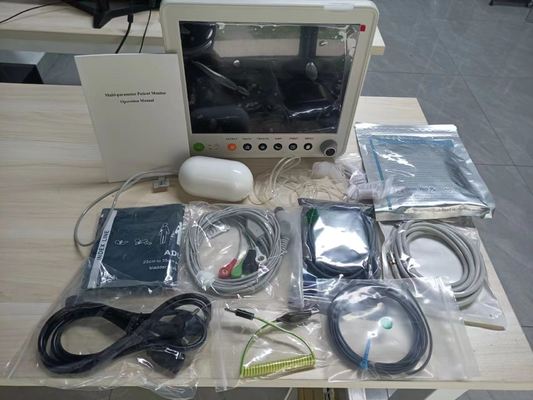 Monitor Pasien Multi Parameter 12.1 inci dengan 6 Parameter dan ETCO2 Opsional untuk ICU dan Penggunaan di Sisi Tempat Tidur