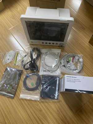 Monitor Pasien Multiparameter LCD TFT Warna 12.1'' dengan Garansi 1 Tahun dan Desain Kompak 30*27*30CM