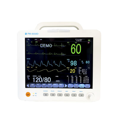 Monitor Pasien ICU Portabel Multi Parameter dengan Layar LCD Warna 12,1 Inci Dapat Dipasang di Troli/Braket Dinding dan Ringan 3,9 KG