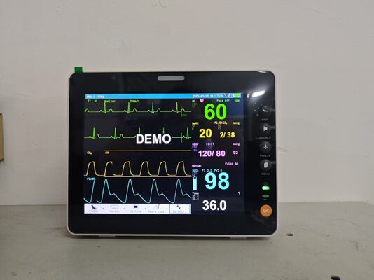 8 Inch Color LCD Display Multi Parameter Monitor Pasien ISO Sertifikasi Kelas II Instrumen dengan 1 tahun garansi