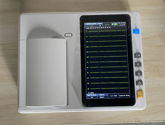 Mesin EKG Medis Layar Sentuh 7 Inci dengan Printer Thermal Array untuk Analisis Real-time/Offline
