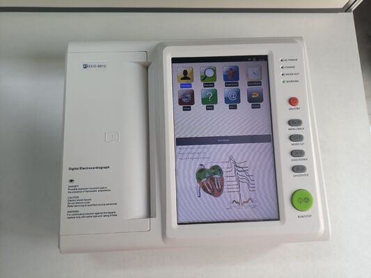 Printer Elektrokardiogram Medis Perangkat Lunak Layar Sentuh Laptop dengan Saluran Led ECG Sumber Daya Bahan Listrik