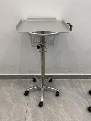 Trolley ECG Portable Tinggi Ultrasound Trolley disesuaikan Trolley Medical Aluminium Alloy Trolley