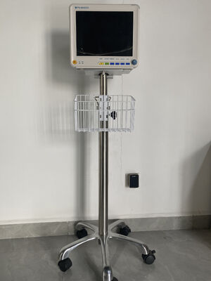 Layar LCD Berwarna 12,1 Inci Monitor Pasien Multi Parameter dengan Parameter EKG/HR/RESP/SPO2/NIBP/Temp dan Troli/Braket Dinding yang Dapat Dipasang