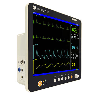 Portable 15-Inch Screen Patient Monitor Tanda-tanda vital Multi Parameter Opsional Etco2 Monitor Pasien