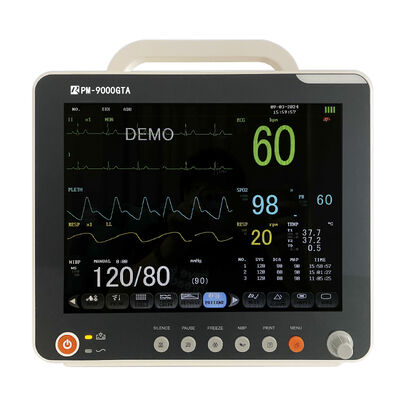 12.1 Inch Color LCD Display Portable Multi Parameter Patient Monitor dengan Trolley/Wall Bracket Compatibility