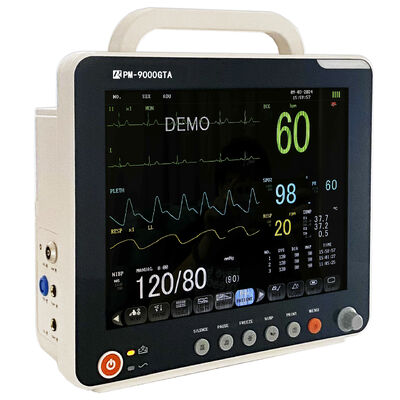 12.1 Inch Color LCD Display Portable Multi Parameter Patient Monitor dengan Trolley/Wall Bracket Compatibility