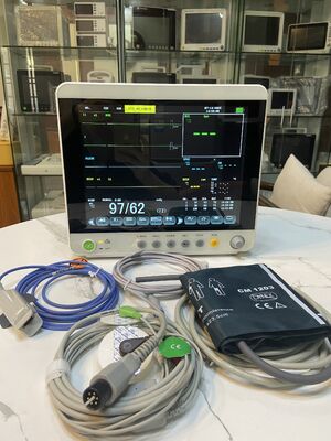 Monitor Pasien Elektrik Modular Medis Multi-Parameter 6 Parameter Layar Sentuh Warna 12,1'' untuk Ruang Gawat Darurat Rumah Sakit