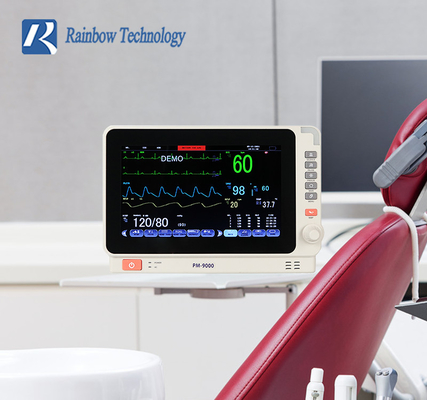 Layar TFT Warna 10 Inci Multiparameter Monitor Pasien Seluler Medis Untuk Rumah Sakit