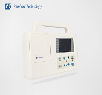 Pegangan Mesin EKG Ekg 3,5 Inch Mudah Dibawa Tahan Lama 1/3 Lead