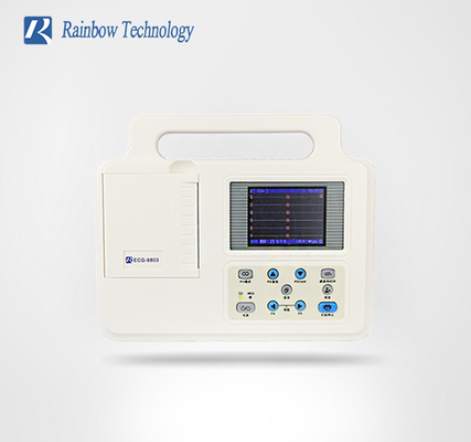 Pegangan Mesin EKG Ekg 3,5 Inch Mudah Dibawa Tahan Lama 1/3 Lead