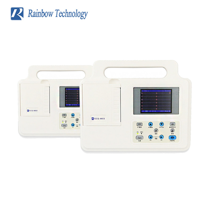 Pegangan Mesin EKG Ekg 3,5 Inch Mudah Dibawa Tahan Lama 1/3 Lead