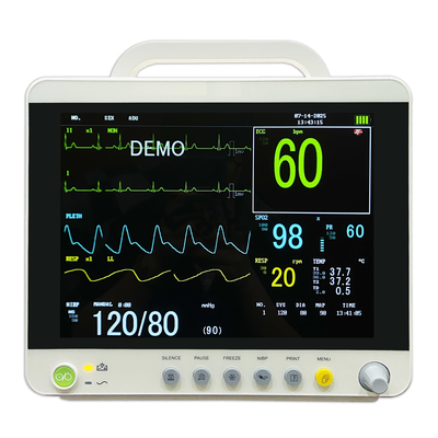 Peralatan Klinik Medis Monitor Pasien Elektrik Multiparameter Terbuat dari Plastik Tahan Lama