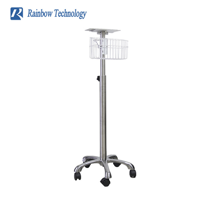 Perabot Rumah Sakit Aluminium Portable Medical Trolley untuk Monitor Pasien untuk Rumah Sakit